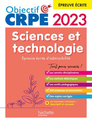 cover image of Objectif CRPE 2023--Sciences et technologie--épreuve écrite d'admissibilité